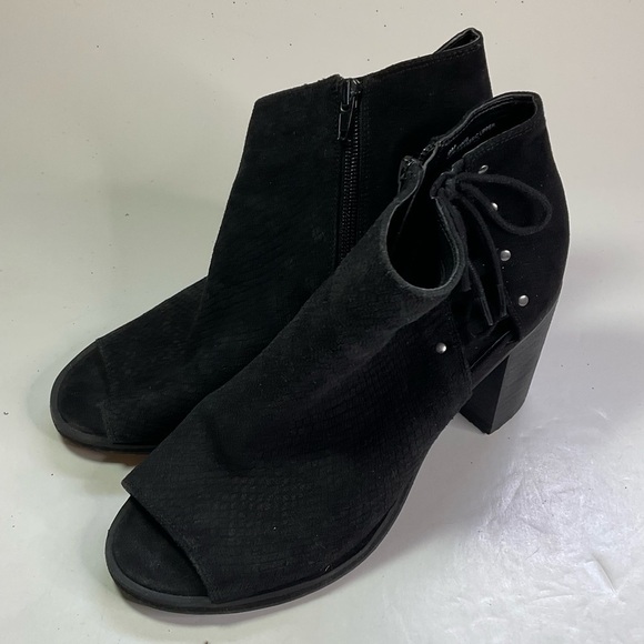 Nine West Peep Toe Ankle Booties Size 9 - Picture 3 of 7